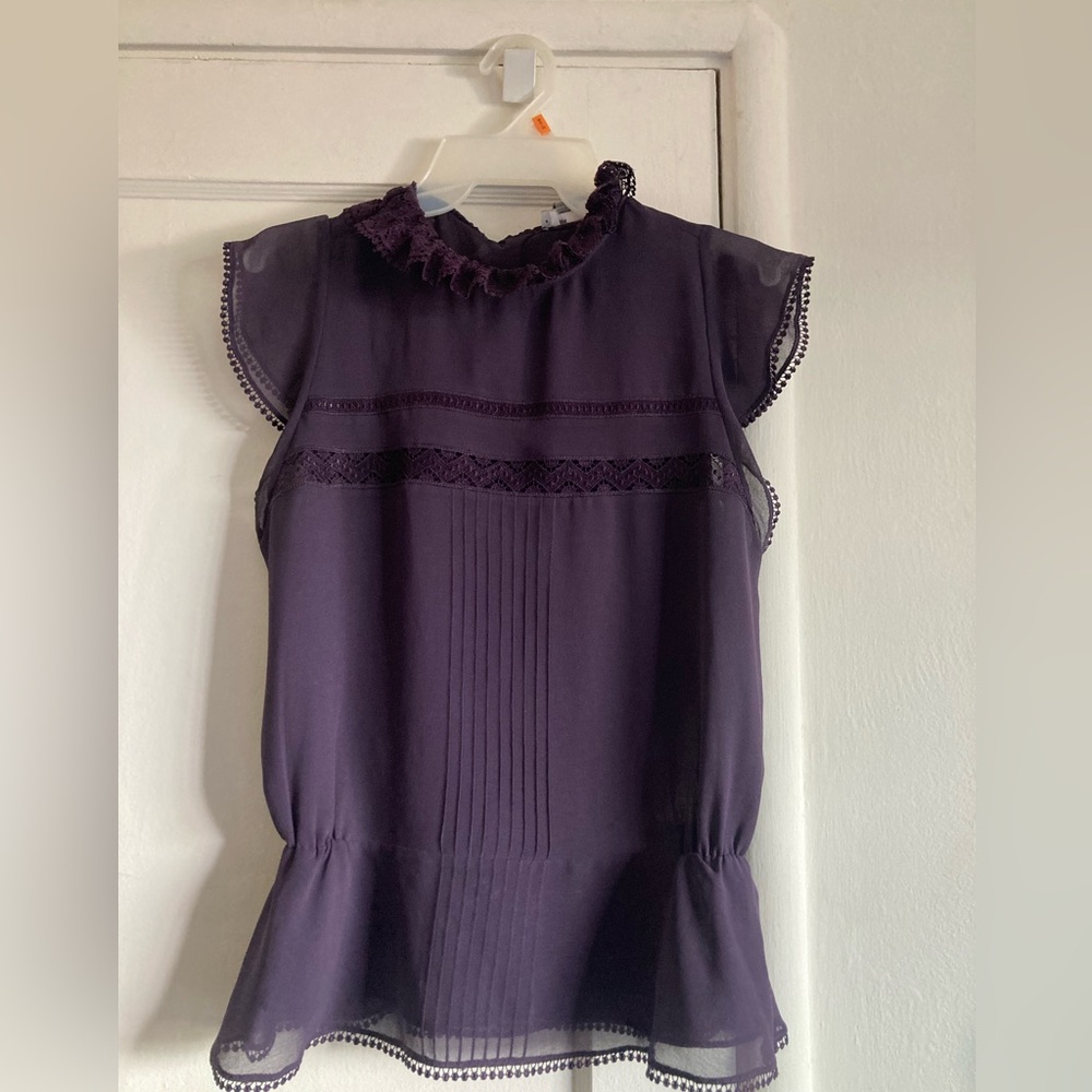 Chelsea28 Purple Lace Top